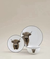 White Porcelain Highland Cow