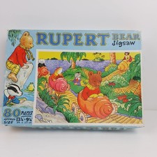 Vintage 1970 Rupert The Bear Jigsaw 80 Pieces Great Collectors Item Complete