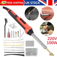 Plastic Welding Kit Fast Heating Welder & Soldering Iron Gun for Car Bumper 100W