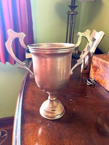 Vintage brass trophy cup more - brass,