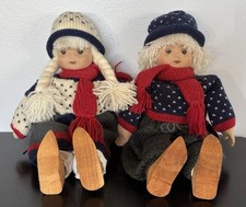 Vtg Dutch Cloth Dolls 12”