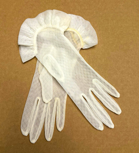 Vintage 1950s white - white, sheer