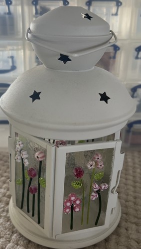 Pink floral lantern - floral,