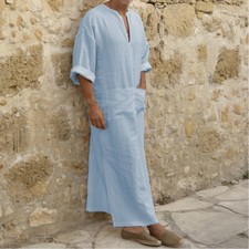 Indian Kurta Men's Robe Kaftan