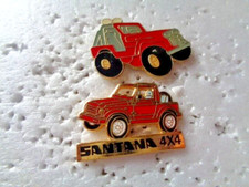 Job lot of 2 Jeep 4x4 shaped Red metal lapel pins