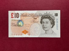Bank of England Ten Pounds £10 Banknote Merlyn lowther excellent  grade UNC.