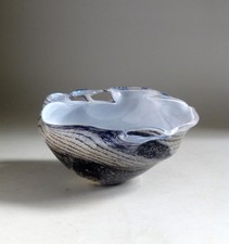 Peter Layton Vintage Studio Art Glass Sculptural Bowl. 1980's