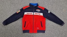 Honda Racing TT Legends Men's Size Large Full Zip Vintage Fleece Paddock Jacket
