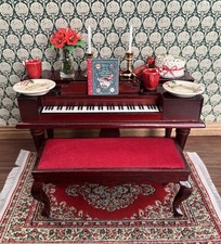 Dolls House Job Lot Christmas Festive Items 1:12 Scale Miniatures Piano Stool