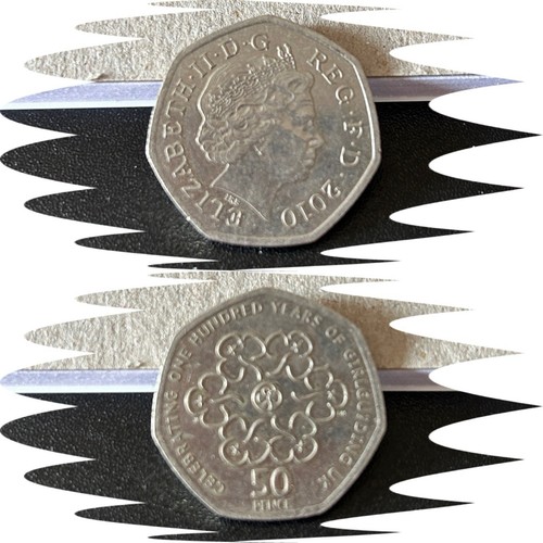 2010 50p coin celebrating - coin, 100