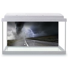 Fish Tank Background 90x45cm - Tornado Lightning Storm Weather Cool  #8645