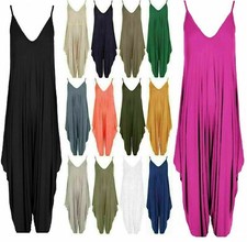 LADIES CAMI HAREM LAGENLOOK JUMPSUIT ROMPER WOMEN HAREEM PLAYSUIT