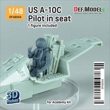 US A-10C Pilot in seat (for Academy A-10C kit), DEF Model DF48004, 1/48