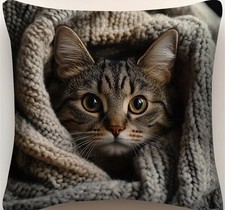 Tabby kitten Cushion Cover