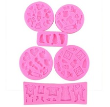 Silicone Baby Shower Fondant Mould Cake Party Shoes Icing Decorating  Mold Hand