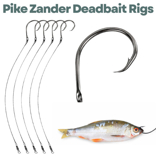 Circle hooks pike dead bait - dead,