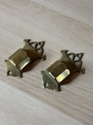 Pair antique brass holy - pair,