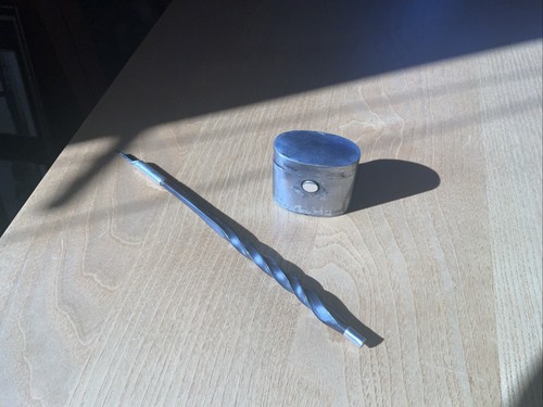 Old wooden twist dip pen - wooden,