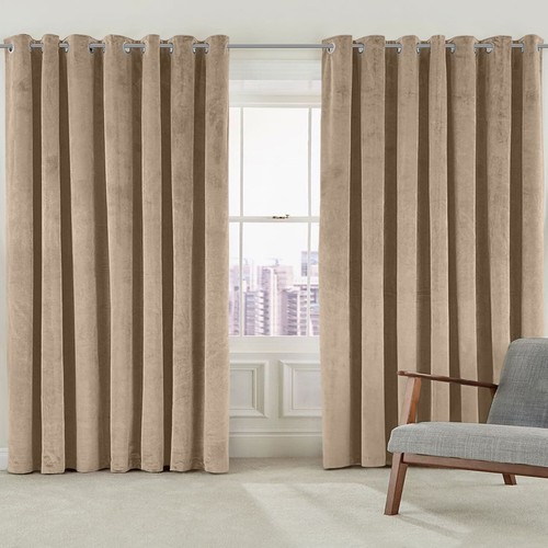 Plush velvet curtains pair - plush,