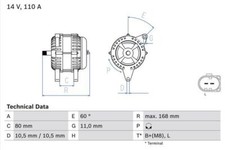 BOSCH Alternator for Iveco