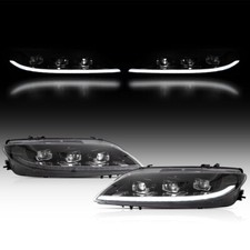 VLAND For 2003-2008 Mazda 6 Black Projector Headlights LED W/Sequential Signal