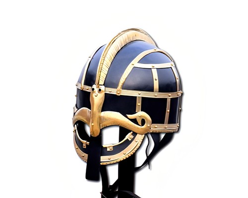Medieval viking helmet steel - helmet,