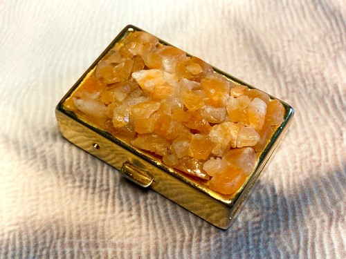 Amber coloured quartz