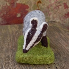 Needle Felted Badger