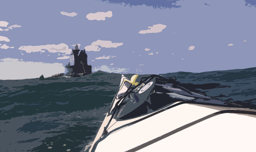 Kayak race rock - kayak,