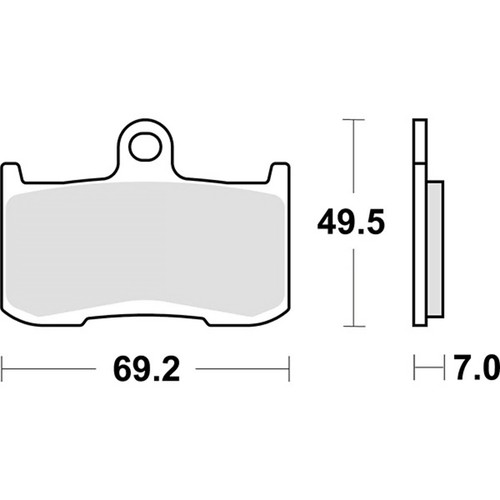 Front brake pads racing 782rst - brake,