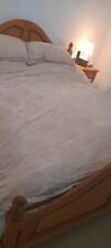 Laura Ashley Double Duvet Cover 4 Pillowcase Jacquard Damask Ribbon Pink Taupe