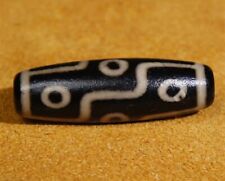 Beautiful Black Tibetan DZI Beads Old Agate 9 Eye Totem Amulet Pendant