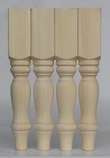 Set of 4 Solid Pine Farmhouse Coffee Table Legs, 69*69*425mm  Ex 3" (A3FHC)