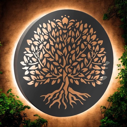 Metal moroccan solar wall - metal,