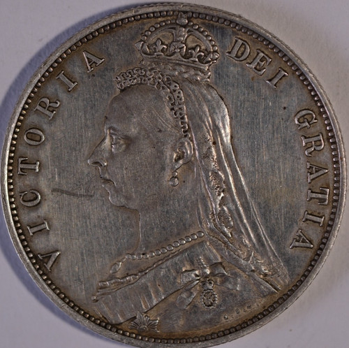 1887 victoria silver half - silver,