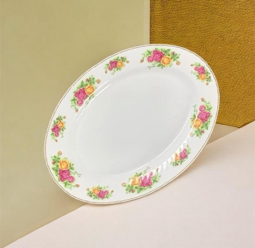 Vintage rose platter trade - platter,