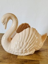 Vintage Swan planter pink