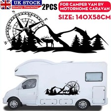 2x Compass Mountain Sticker