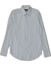 HUGO BOSS Mens Slim Fit Shirt Size 38 40 Medium Blue Cotton RC10