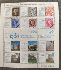 International Stamp Exhibition London 1980 Sheet Stamp MINT NEVER HINGED 🇬🇧 UK