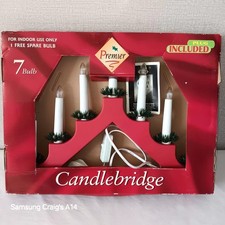 Electric Premier 7 Bulb Red Arch Christmas Candle Bridge, Fully Working.
