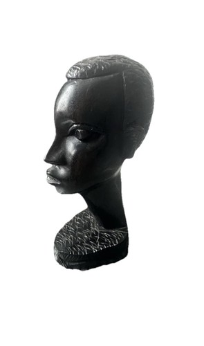 Hand carved wooden bust - wooden,