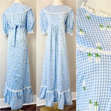 Vintage 1970s Gingham Prairie