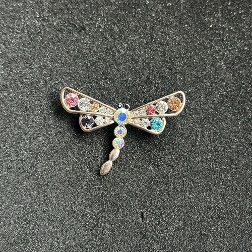 Rose goldtone brooch dragonfly - rose,