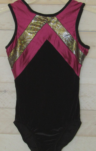 Leotard black velour - leotard,
