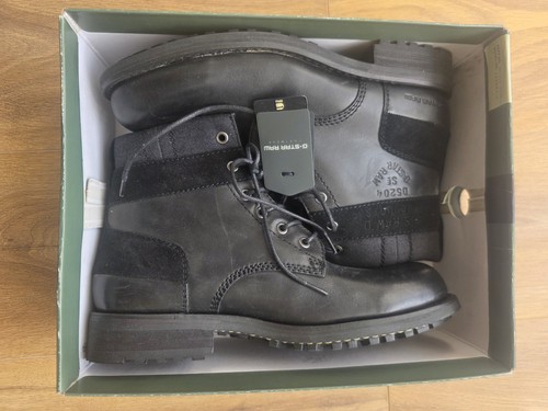 Star raw black leather - g-star,
