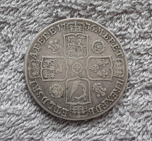 1736 king george half - george, crown