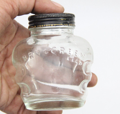 Vintage 1950s brylcreem glass - vintage,