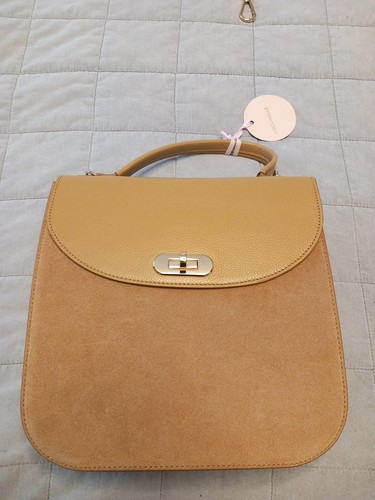 Coccinelle tan suede bag - suede, bag.