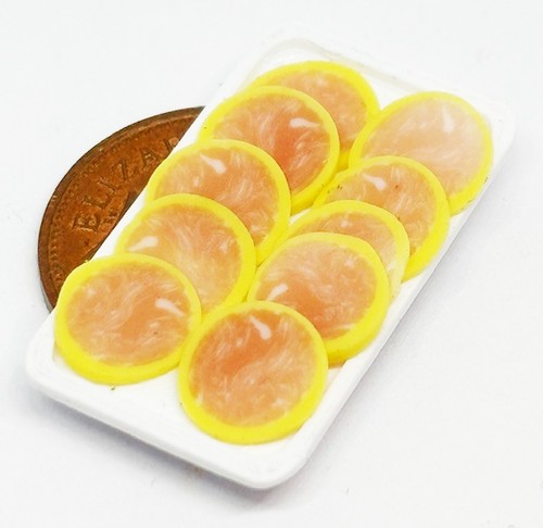 Dolls house tray - of, sliced